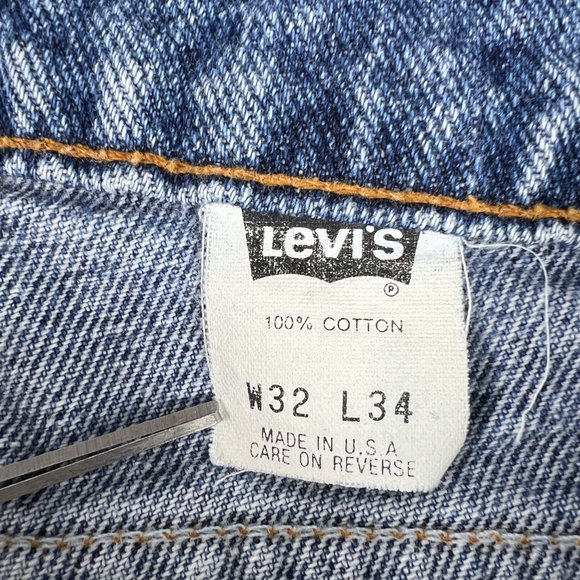 VTG 90s Levi's Jeans Men's 30x32 512 Slim Tapered Blue Faded Denim USA Tag 32x34 - Picture 9 of 16